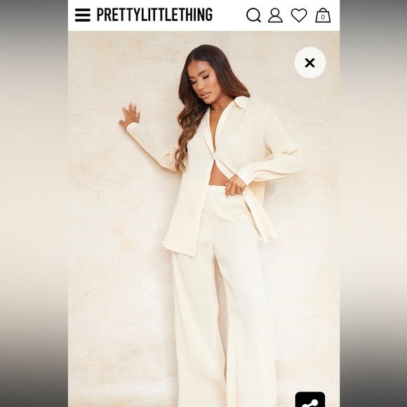 Pretty Little Thing Plisse Pleated Outfit - Picture 1 of 6